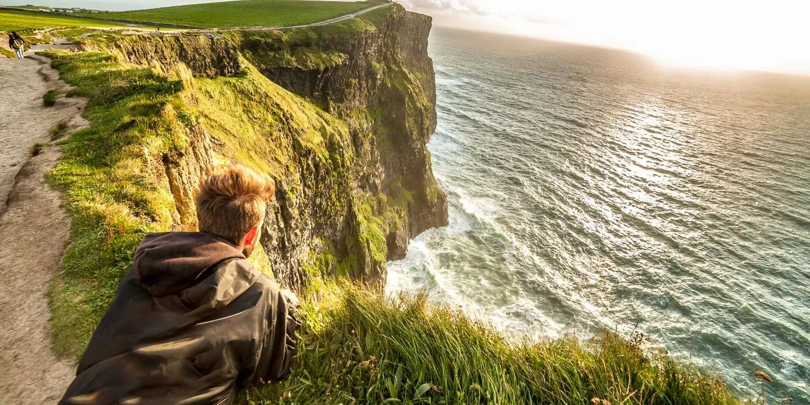 Cliffs of Moher from Dublin tour - dramatic sea cliffs rising above the Atlantic Ocean